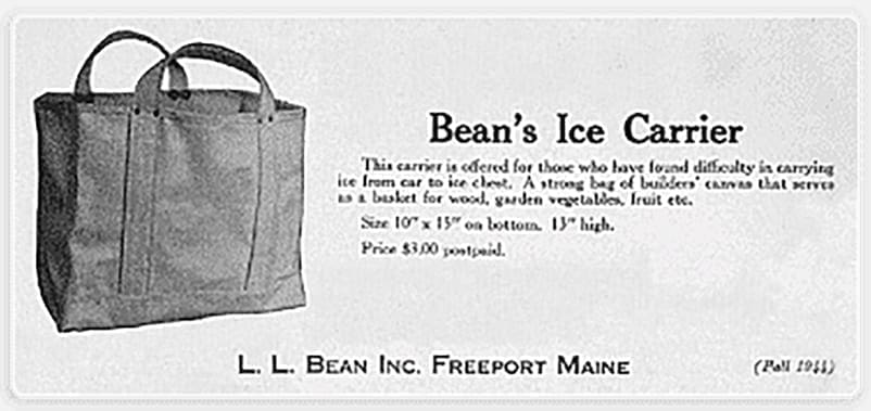 I was initially introduced to L.L. Bean's sturdy canvas bags — which the  company began making in 1944 as “ice bags” (bags, literally…