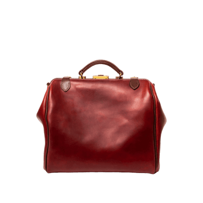 Luxury bridle leather Gladstone bag / travel bag hand stitched leather with  shoulder strap duffel bag