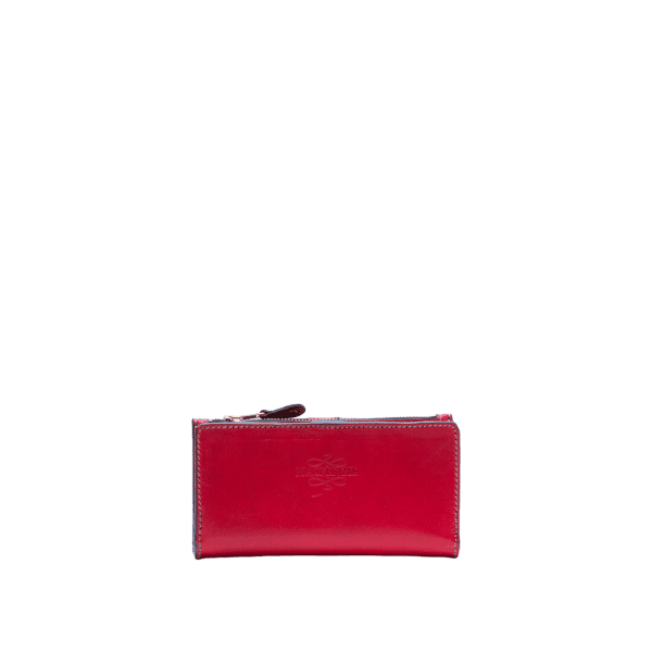 Vegetable Tanned Leather Small Cross Body Bag Red: 20-146
